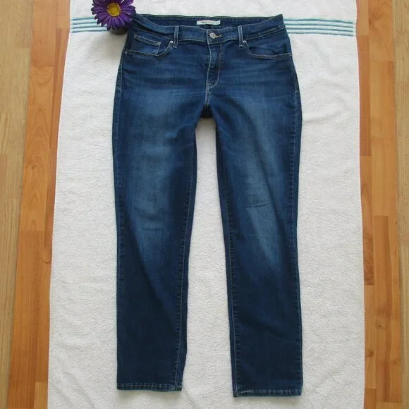 LEVI'S Jeans Size 14 Mid Rise Skinny Denim - Picture 1 of 11